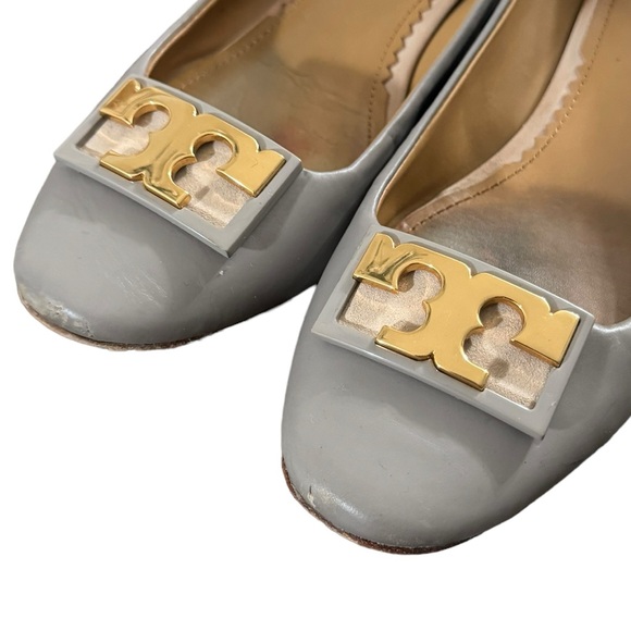 Tory Burch Women's Brown Gigi T Logo Pump Size 7 - Picture 7 of 9